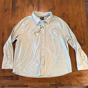 32 Degrees Light Green Long-Sleeve Button-Down Shirt